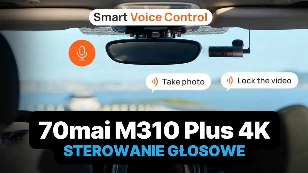 kamera samochodowa 70mai m310 plus 4k obsługa głosowa